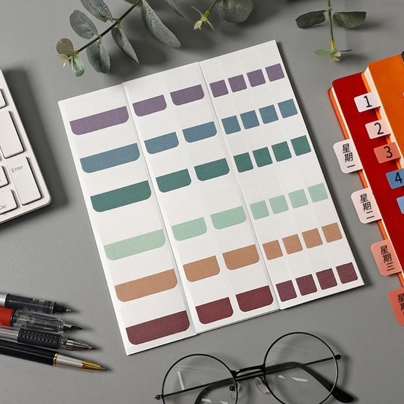Adhesive Index Sticker 60/120/240Pcs PET Index Labels Reading Note Book Page Markers for Notebook Planner Calendar Book