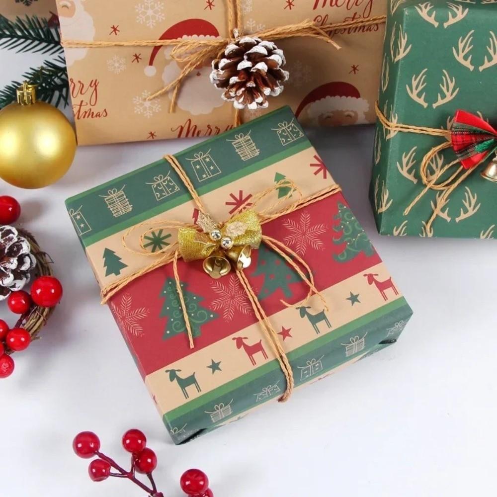 Snowman Gift Wrap Kraft Paper Gift Box Paper Eco-friendly Present Box Packing Xmas