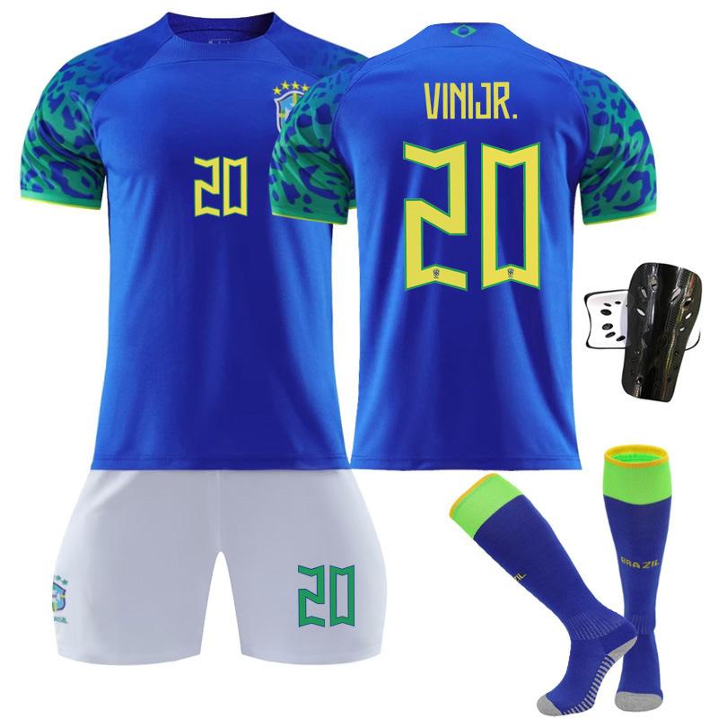 2223 Brazilië Uit Blauw Nr. 20 1018 Voetbaltenue Set