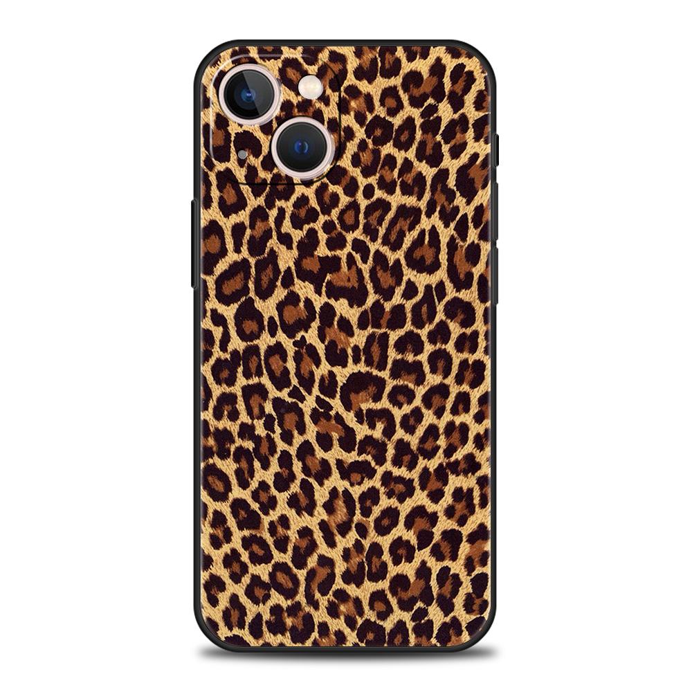 Luxury TPU Phone Case For iPhone 17 Air 16E 16 11 15 14 Pro MAX 12 13 7 8 Plus X XR XS SE 2022 Cover Fashion Tiger Leopard Print