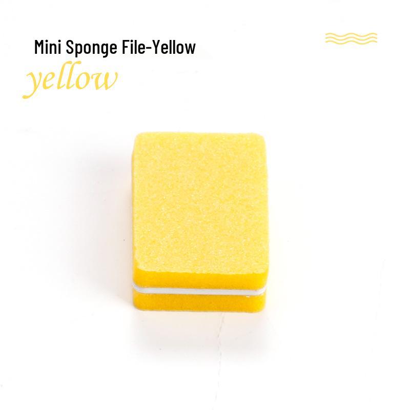 Mini Tofu Sponge Nail File: Dual-Sided Manicure Polishing Tool