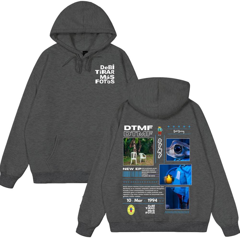 DTMF Debí Tirar Más Fotos Rapper Bad Bunny 2025 Album Punk Hoodies Couple Winter ClothING Oversized Streetwears Classic Pullover