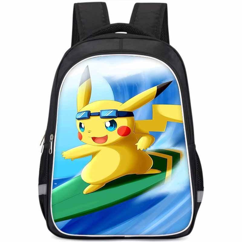 Pikachu Large Capacity Lightweight 3d Oxford Cloth Kids Backpack For School Education