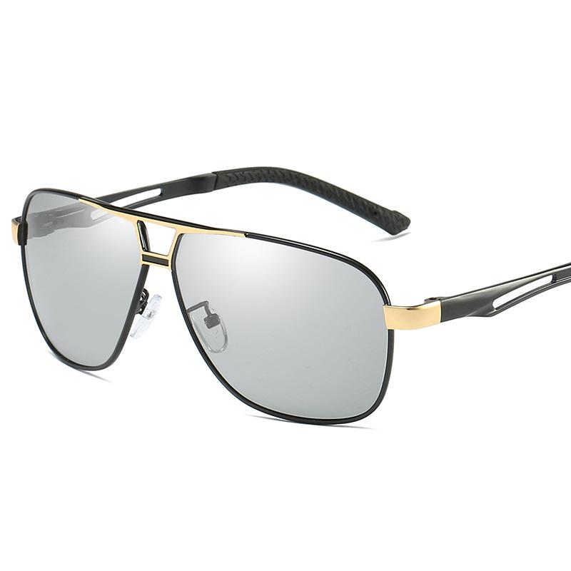 aoron Color-changing Glasses New Men's Polarized Aluminum Magnesium Sunglasses High Definition Polarized Glasses Sunglasses Driving Glasses
