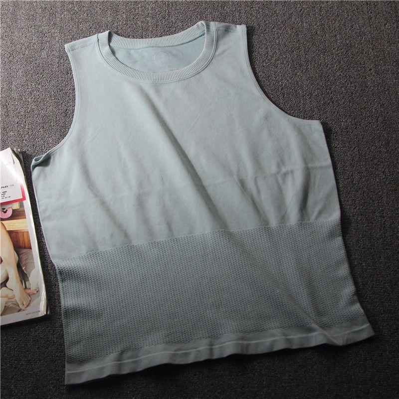 

Personalized Honeycomb Hollow Waist-Defined Women s Breathable Sleeveless Vest Light Green M