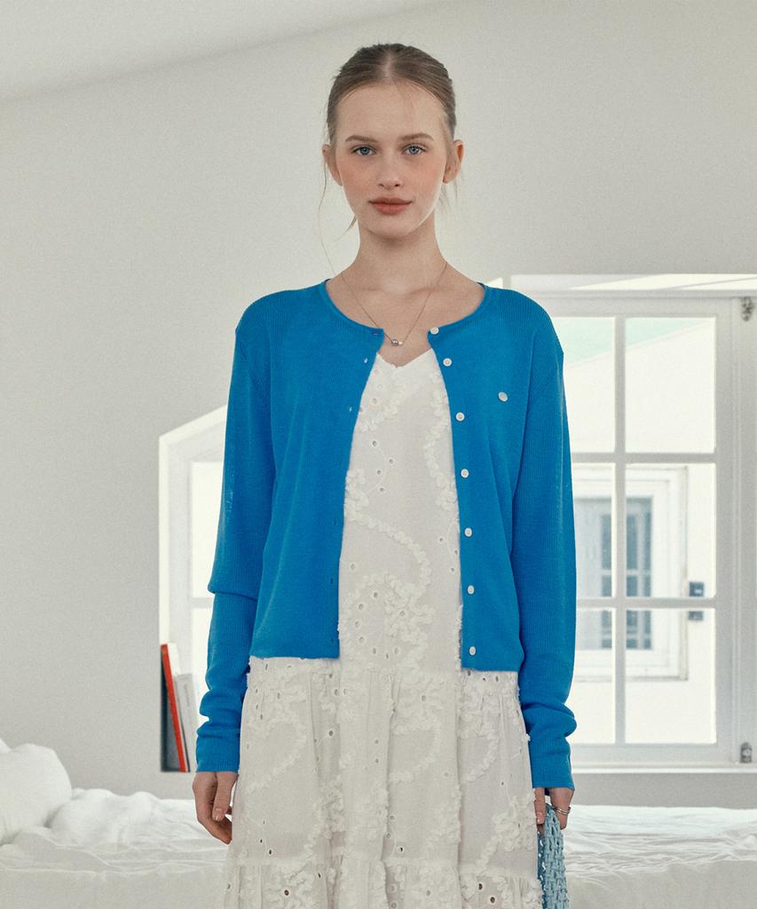 JUCYJUDY Linen Blend Knit Cardigan J1Kt322D