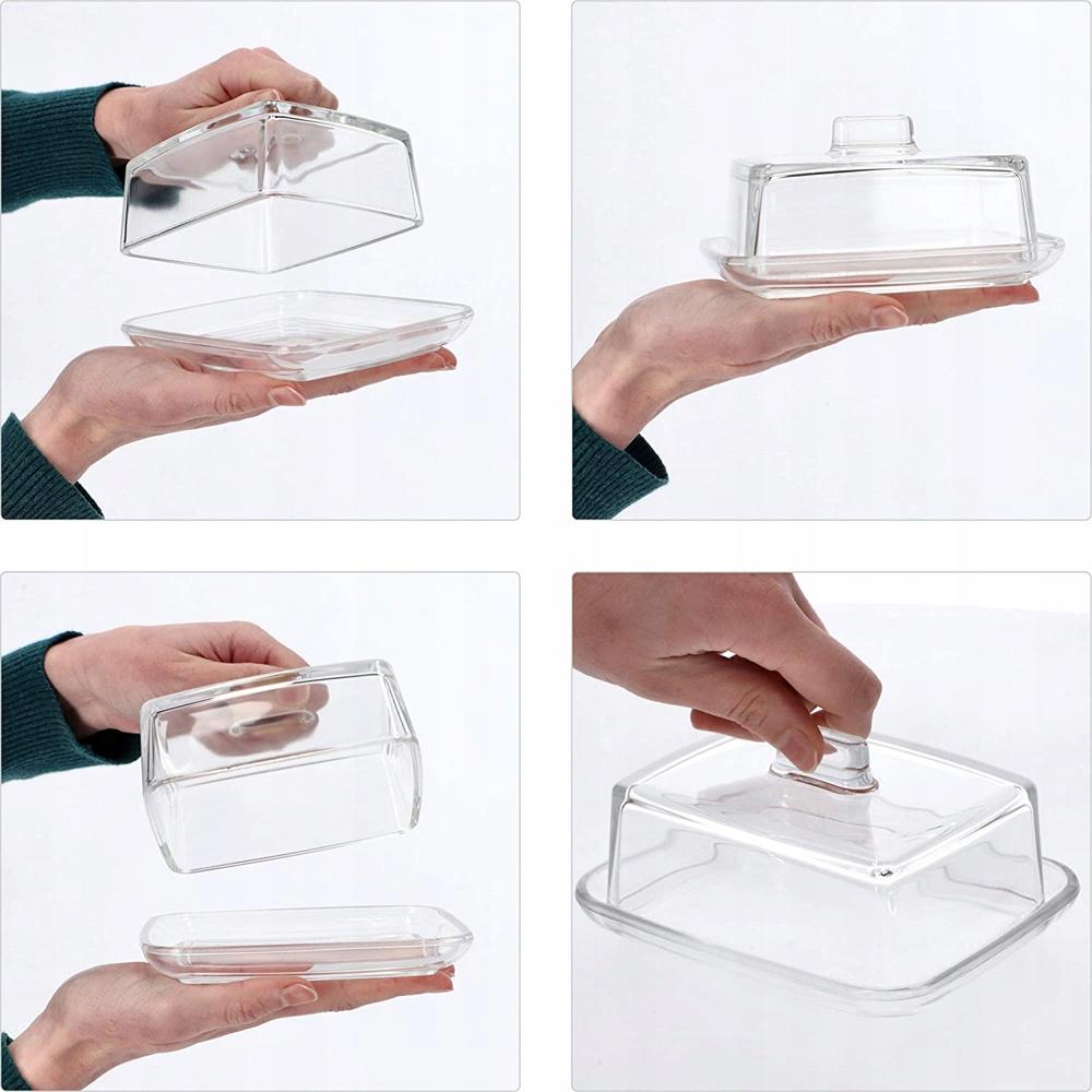 Butter Dish Glass Butter Dish Butter Container With Handle Jasło