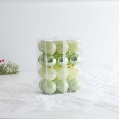 6/8/10CM Painted Christmas Balls Pendant Green Reusable Xmas Tree Pendants Elegant Shatterproof Electroplated Hanging Balls