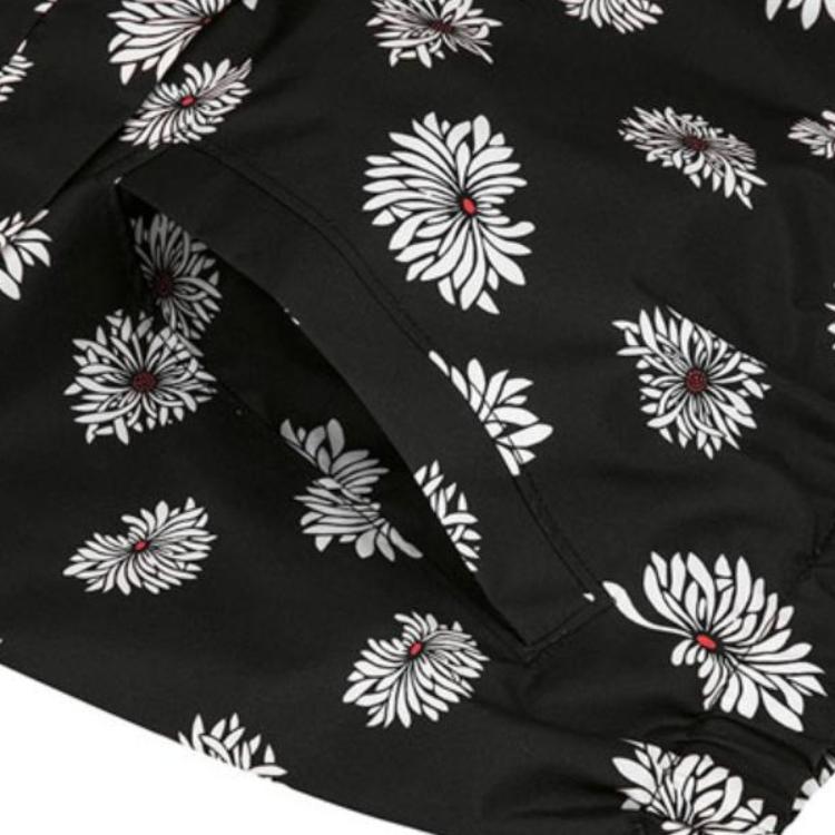 Vans Floral Print Sports Casual Stand Collar Jacket Women Jacket Black VN0A4RBOZK3