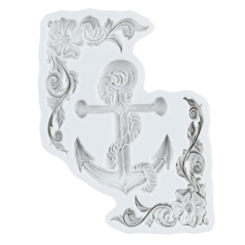 Ship Anchor Silicone Molds Anchor Lighthouse Rudder Fondant Mold Cake Decorating Tools Cupcake Topper Chocolate Candy Craft Gum Paste Polymer Clay