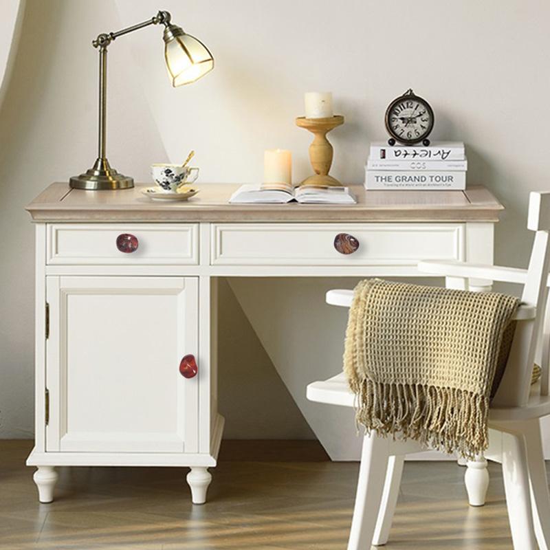 1 τεμάχιο ντουλάπι ανθεκτικό φυσικό ακατέργαστο πέτρα DIY αχάτη πέτρα συρτάρι τραβά λαβή πόρτα έπιπλα μονής τρύπας