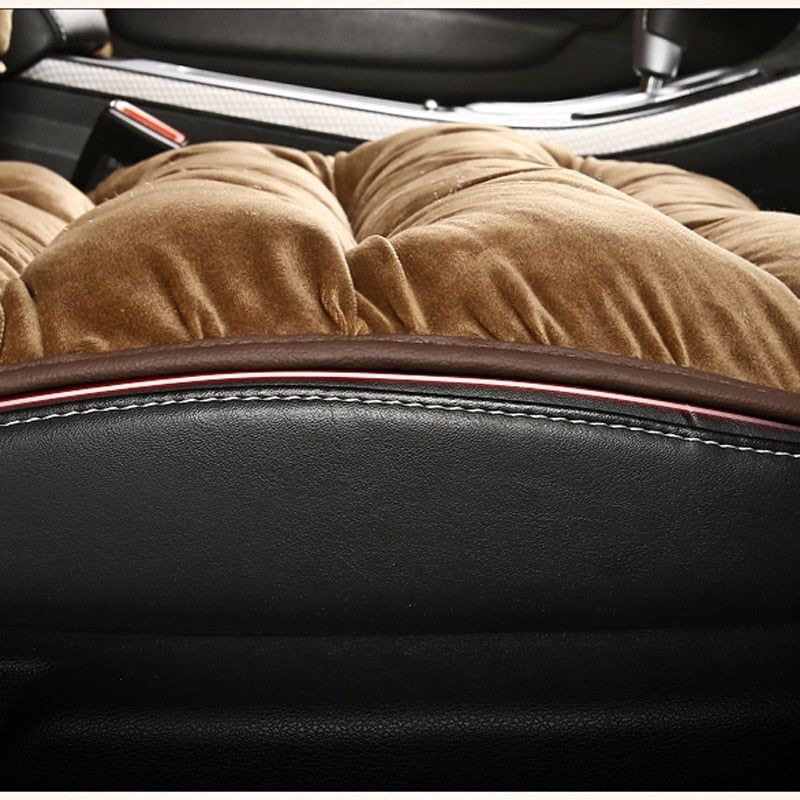 Cushioned Car Seat Cover Luxury Car Protector, Universal  Anti-Slip Driver Seat Cover  With Backrest Good Heat