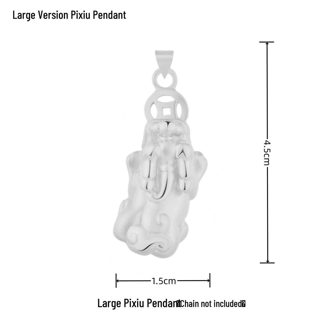 Yi Hua Retro Ethnic Style Solid Silver Pixiu Coin Pendant Necklace