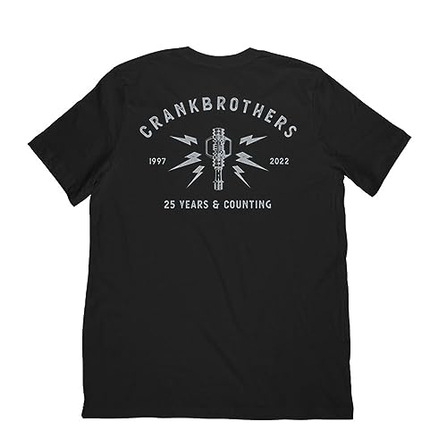 CRANKBROTHERS 25th Anniversary Limited Edition Short Sleeve T-Shirt, Size XS, Black, Unisex
