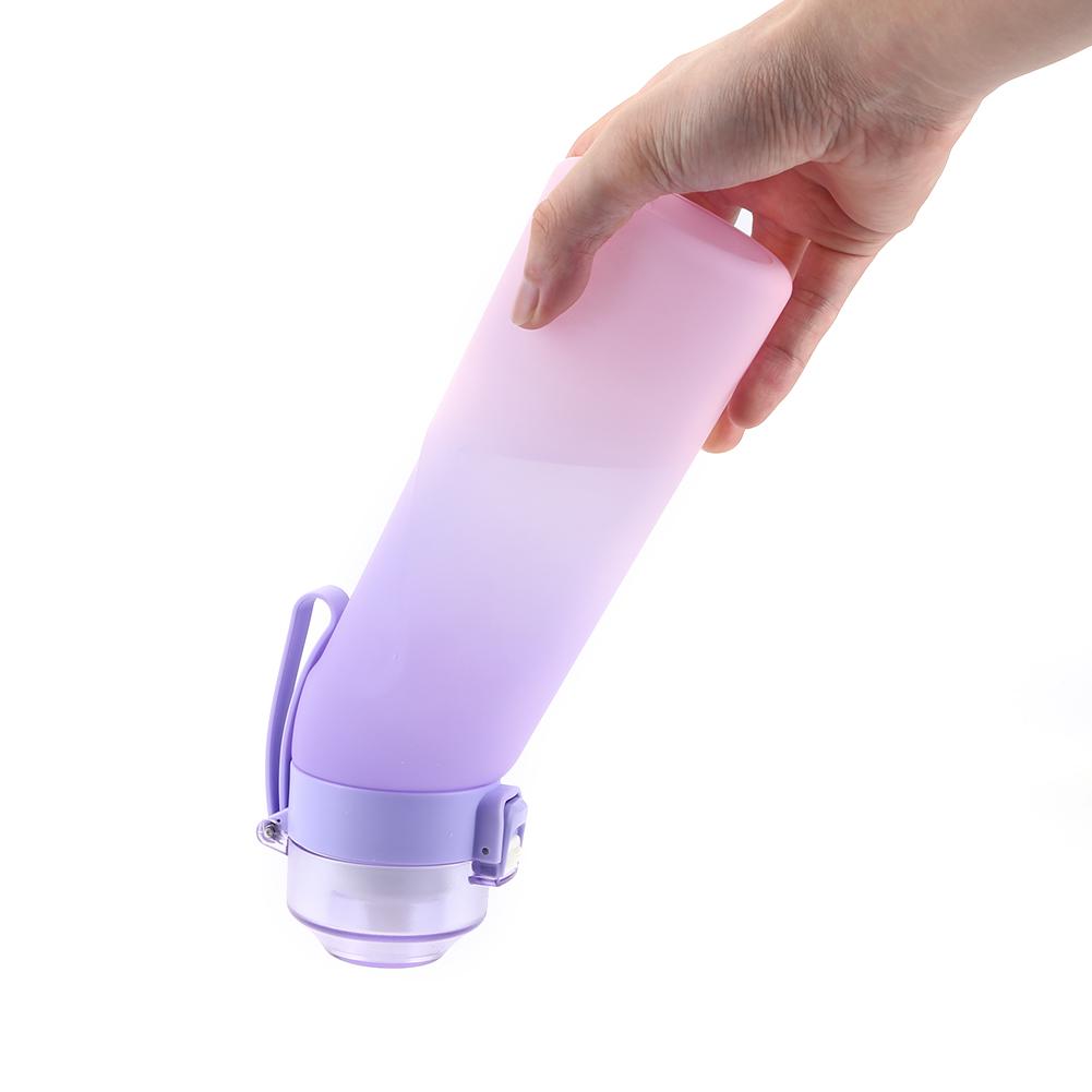 650ML Sports Drink Bottle Drink More Water Flavored Gym Fitness Bottle Reusable Cup Cold Water Bottle for Camping Hiking Fishing