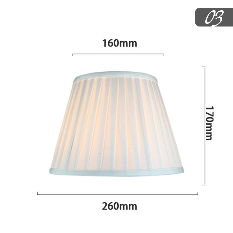 Round Lampshade Fabric Pleated E27 Table Lamp Shade Bedside Floor Lampshade Home Office Desk Decor Lighting Accessories