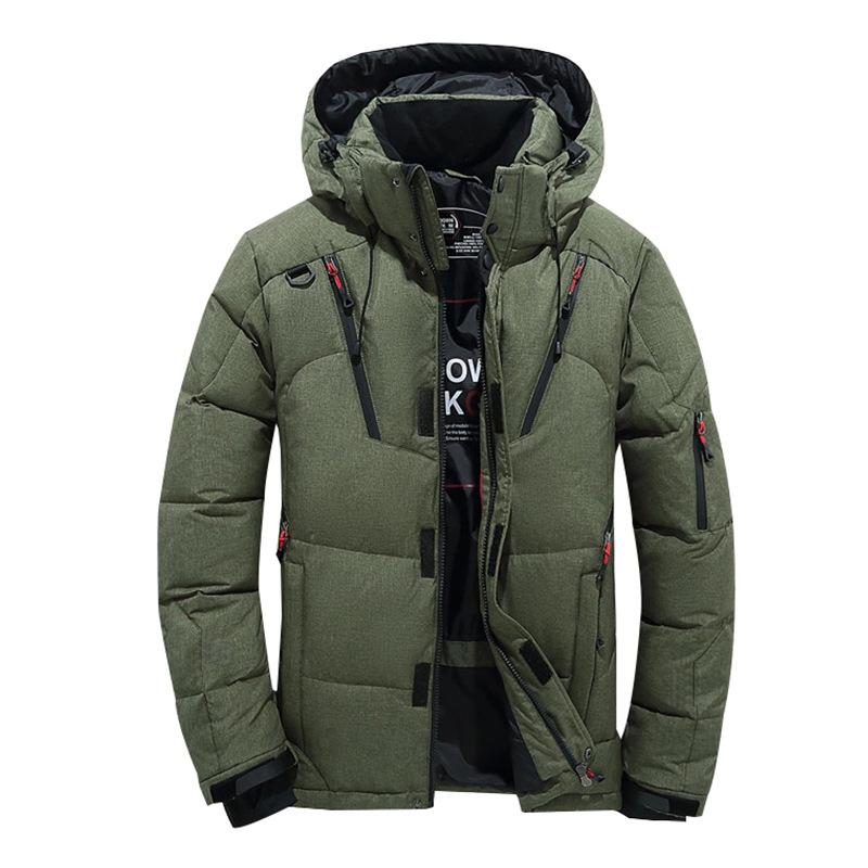 Men's Winter Down Jacket Thickened Coat Warm Cold-proof Clothing Hooded Youth Casual Coat