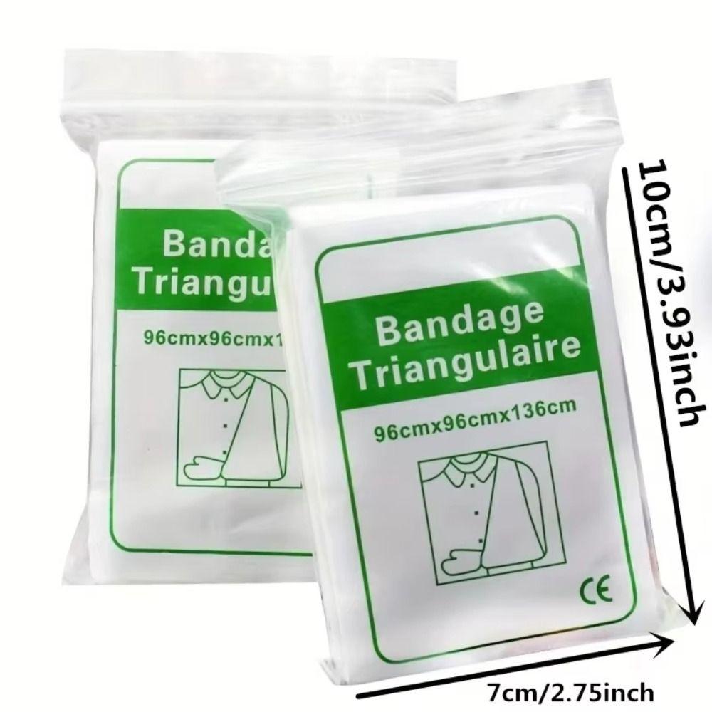 10Pcs Z Folding Hemostatic Kaolin Gauze Fracture Fixation Triangular Bandage  Wound Dressing