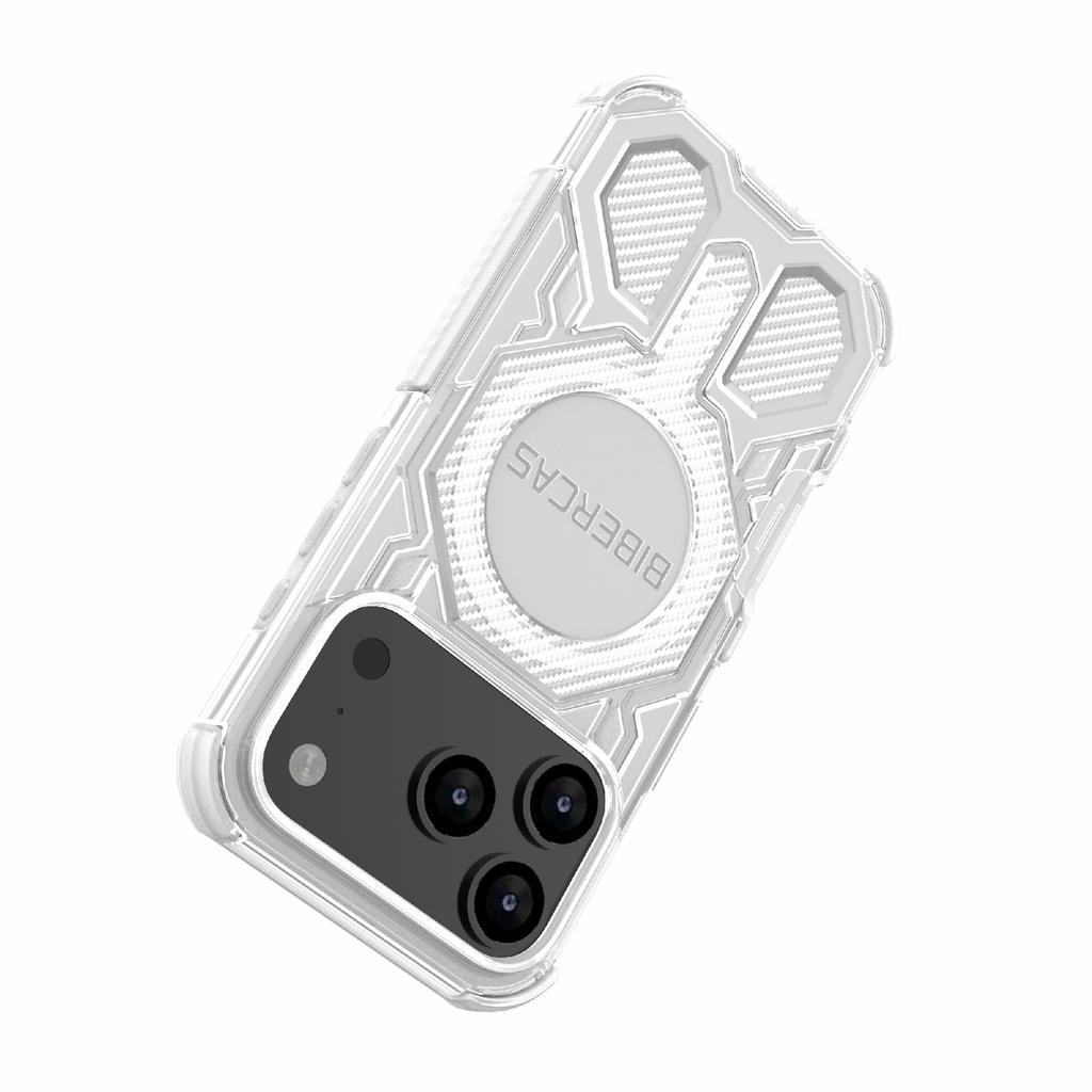 BIBERCAS J-16 Transparent Series For iPhone 17 Pro Case Compatible with MagSafe TPU+PC Phone Cover