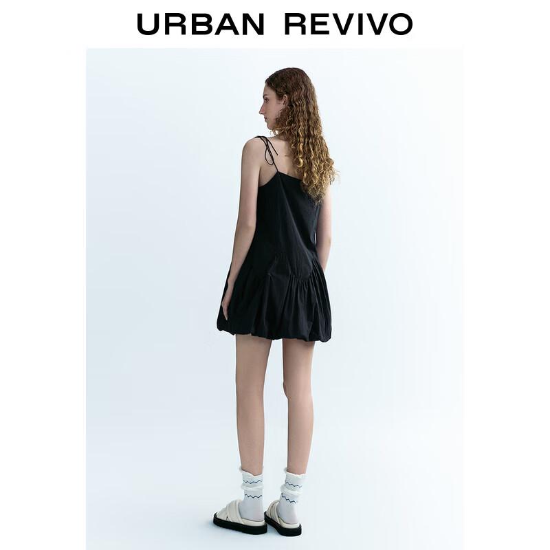 UR Off-Shoulder Pleated Tie-Detail A-Line Mini Dress