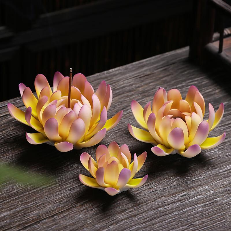 Hand-Pinched Ceramic Water Lily Incense Holder