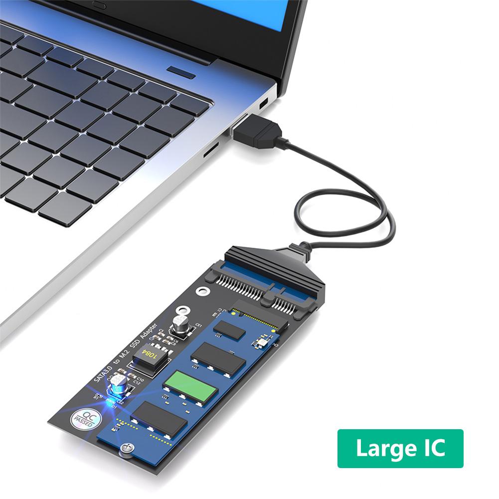 M.2 Key B SSD To SATA 2.5 Adapter for NGFF M.2 2280 2260 2242 2230 SSD Large IC (Not for M.2 NVME)