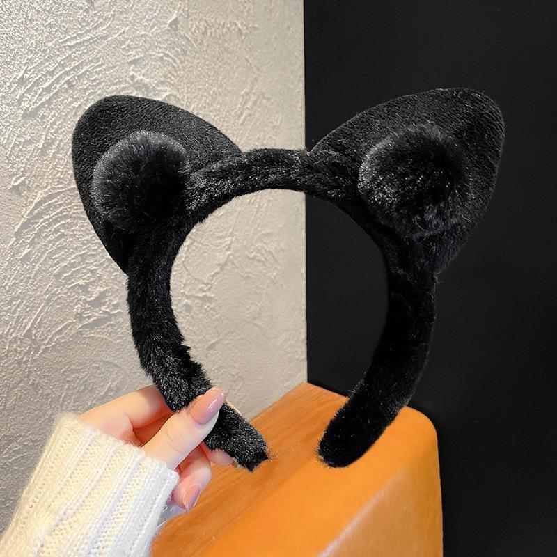 Roztomilý králík kreslený plyšový obličej ženy vlasy Rim Wash čelenka Lolita ručně vyrobená čelenka jehněčí uši zvířecí čelenka