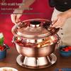 Old Beijing Dual-use Electric & Charcoal Copper Dry Pot - Stainless Steel Boiler