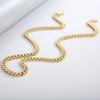 6/8/11mm Hip Hop Gold Color Multi Size Curb Cuban Chain Necklace Bracelet Men Women Stainless Steel Jewelry Thick Best Gift