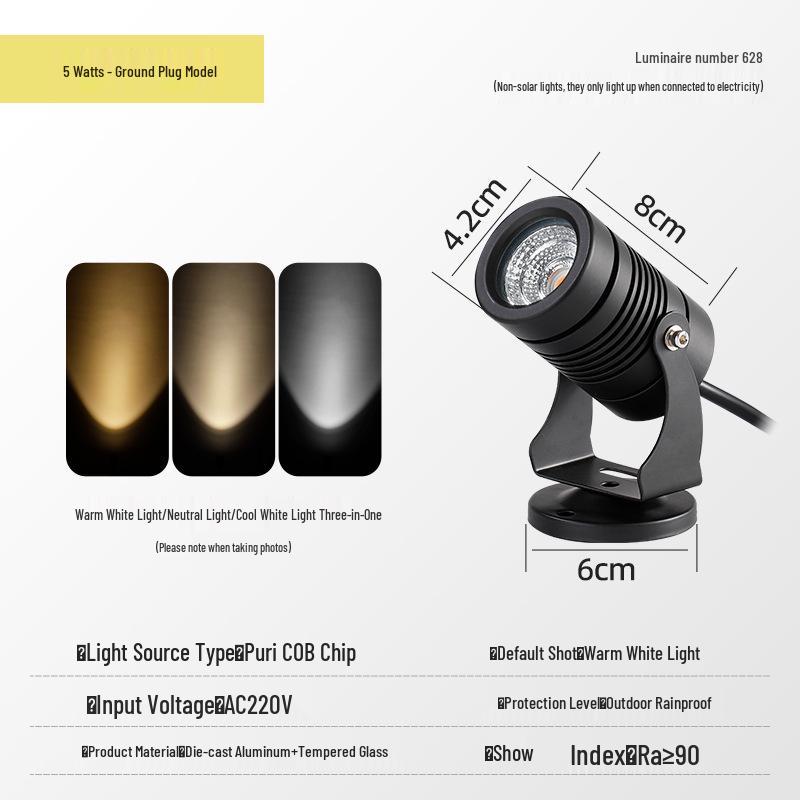 Waterproof LED Landscape Spotlights for Outdoor Trees and Garden Decoration with Ground Spike
