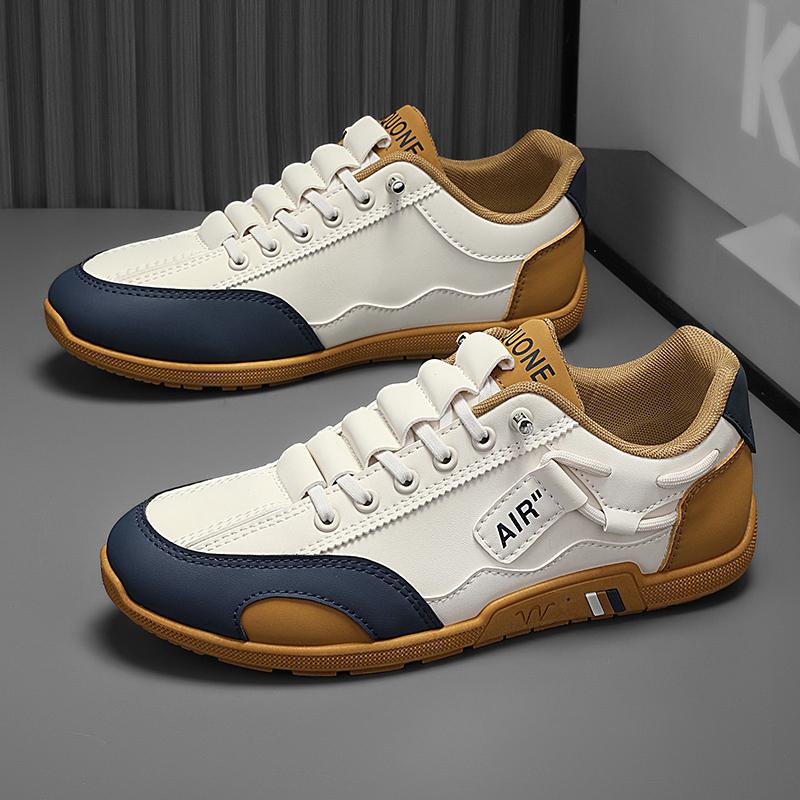 

PARZIVAL Men Fashion Casual Shoes Leather Mens Vulcanized Sneakers Breathable Skateboard Shoes Trainers Shoes Work Men s Shoes 44