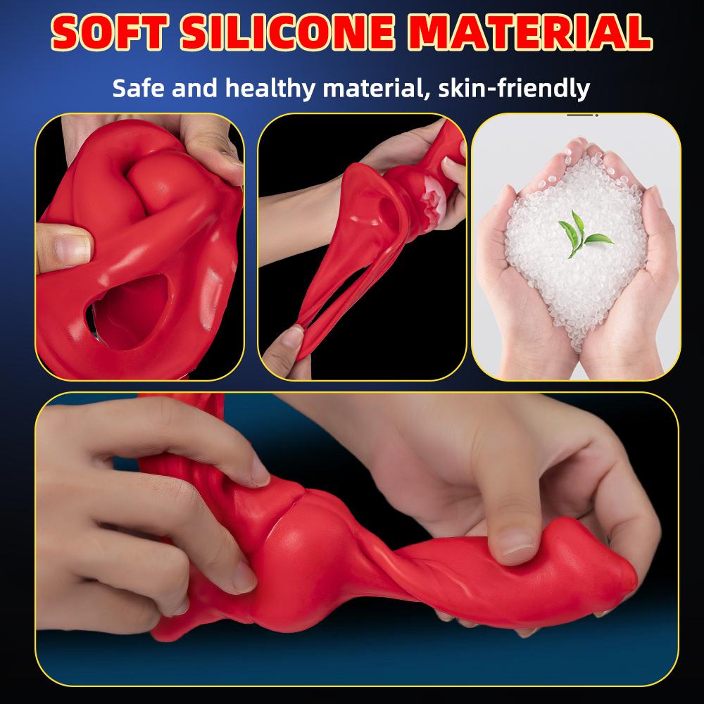 Silicone Penis Sleeve Realistic Dog Cock Sleeve Penis Enlargement Adult Tool Male Lasting Toys Penis Extender Reusable Condoms