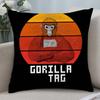 Cool G-Gorilla TagS Pillow Case Short Plush Double-sided Print Square Throw Pillow S Sofa Home Cushion Decorl,(1)