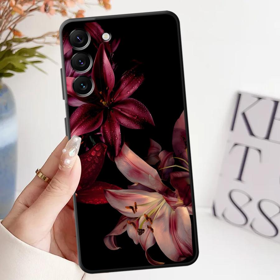Phone Cover Case for Samsung Galaxy A26 A72 A23 A22 A25 A71 A32 A53 A35 A55 A41 A24 A52 A36 A73 A51 Lily Orchid Flower Print