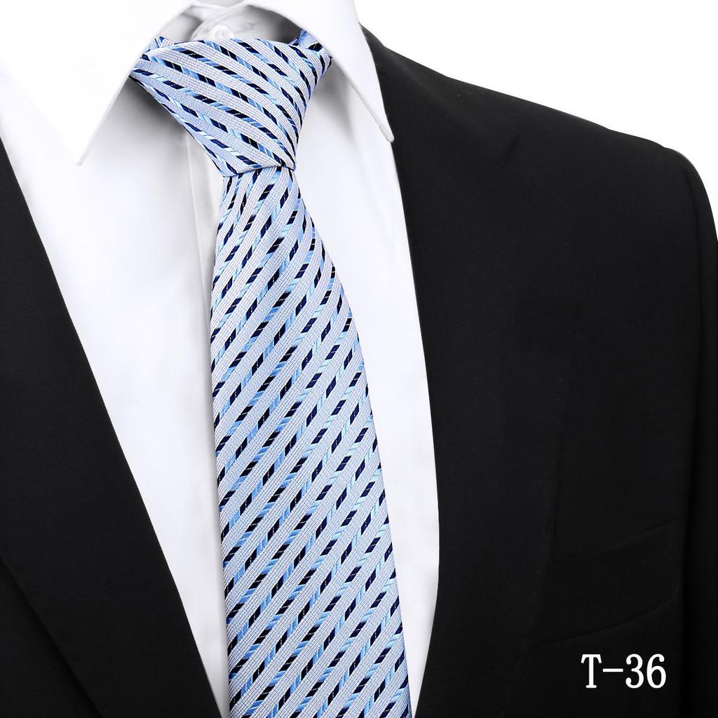 Handmade Paisley Stripe Jacquard Polyester Tie, 7.5cm