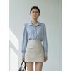 Petite High-Grade Satin Chiffon Short-Sleeve White Shirt for Women - Early Autumn Commuting Interview Top