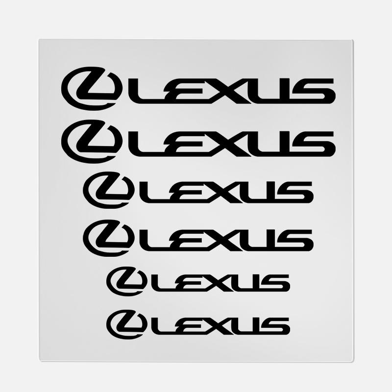 GEFF2 6pcs Car Brake Caliper Stickers Heat Resistant Waterproof Decal For Lexus GS GX IS LS LX NX RX RX270 Ct200h IS250 ES 220D IS300