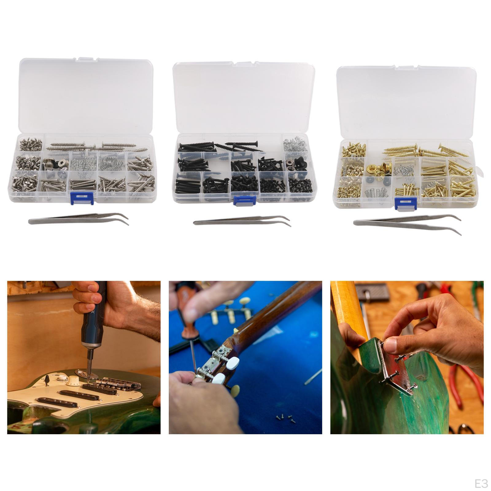 262шт комплект винтов для электрогитары монтажные винты DIY оборудование для тюнера — фото 4