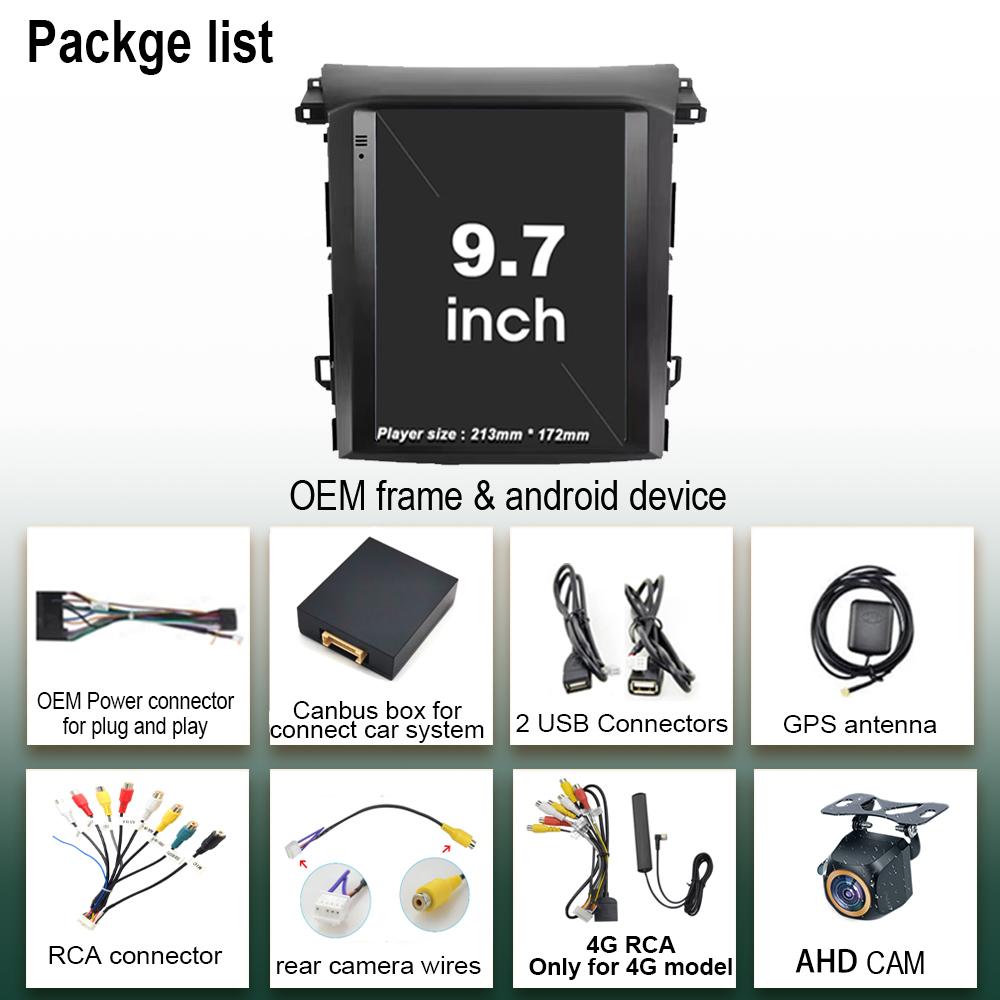 9.7 Inch Car Stereo Android 14 For Subaru XV Forester 2018-2021 Car Radio Multimedia Player 4G Wifi 8 Core 2 Din Carplay DSP BT