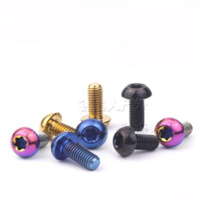 6Pcs Titanium Bolts M5x10 12mm Screw Bolt for Disc Brake Rotors Mountain Bike & Road Bike T25 Torx Head Bicycle Disc