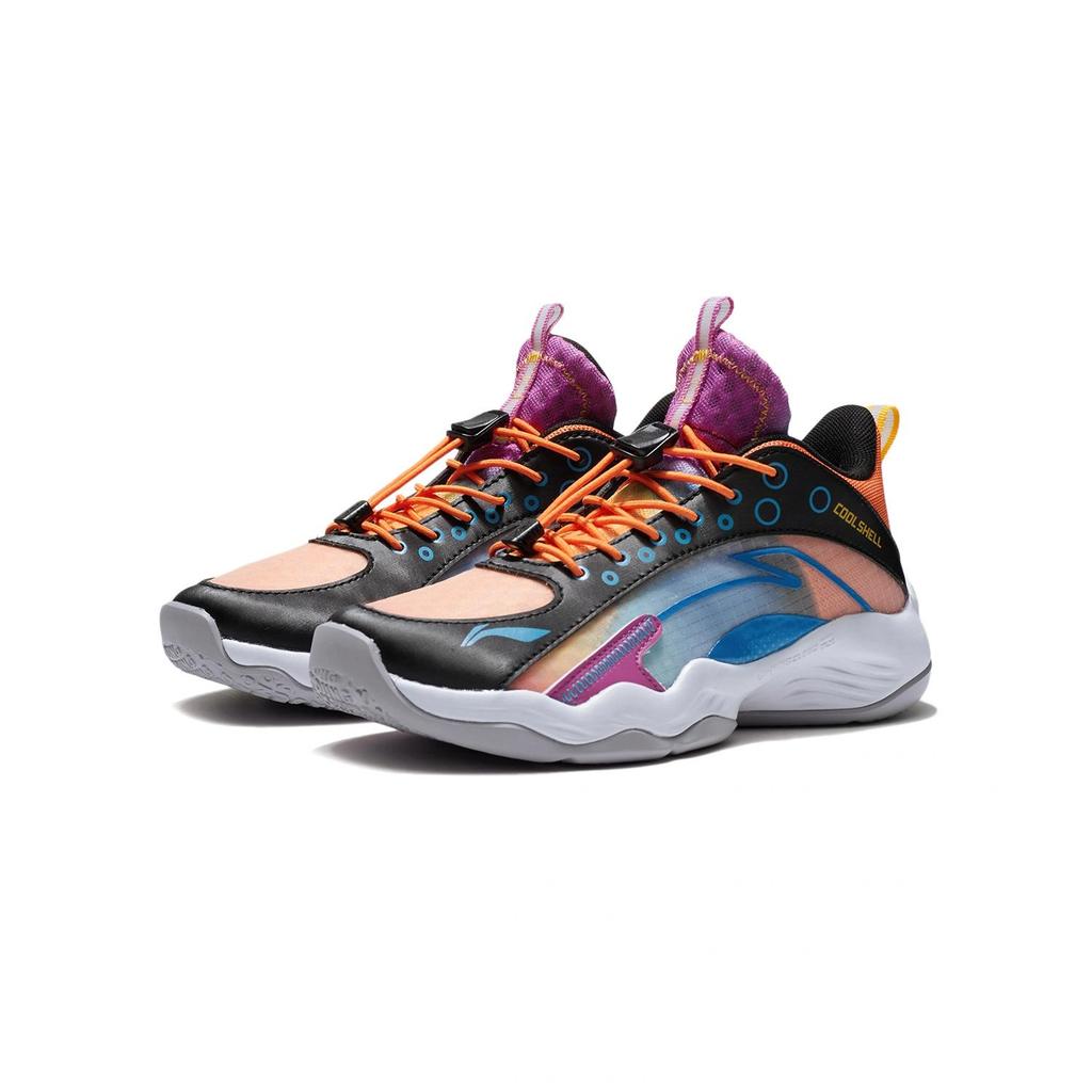 Li Ning Kids Primary 2.0 High-Top Basketball Shoes Kids Sneakers Black Orange YKBS018-1