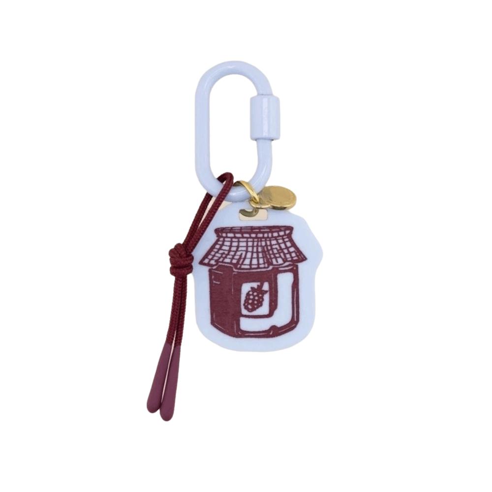 Coffee Cup Cherry Acrylic Keychain Rope Woven Bag Chain Charms Fruit Series Keyring  Daily Use Lantern