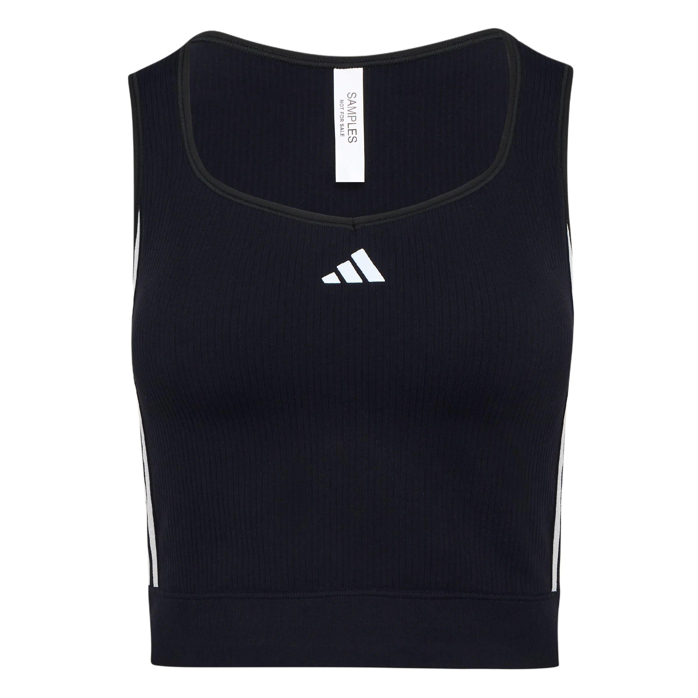 Adidas Dance Training Square Neck Tank Top Seamless Integrated Cool Feel Sports Vest Women tops LF0064 S