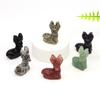 Deer Statue Natural Stone Carved Crystal Reiki Healing Animal Figurines Gemstone Crafts Home Gem Decoration Gifts  1.2"