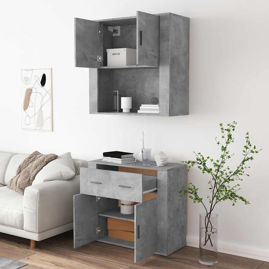 Highboard Concrete Grey Particleboard