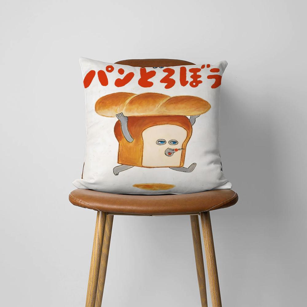 Cartoon Cute Bread Thief Lovely cushion cover For Bedroom Car Coffee Shop Room Soft and Living Room Sofa Decorative Pillow Case