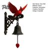 Holiday Decoration for Home Red Bird Garden Bell, Vintage Style Wall Mounted Outdoor Dinner Unique Decor Gift Yard Porch Patio Entryway Farmhouse