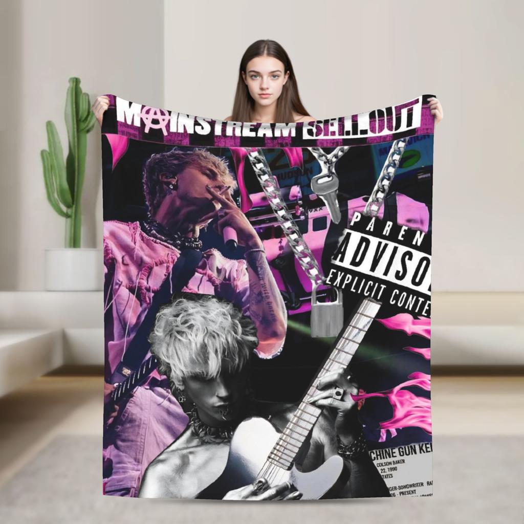 Manta MGK Lost Americana Tour 2025-2026 Múltiples Tamaños Suave y Ligera Mantas de Tiro para Sofá Sillón y Cama