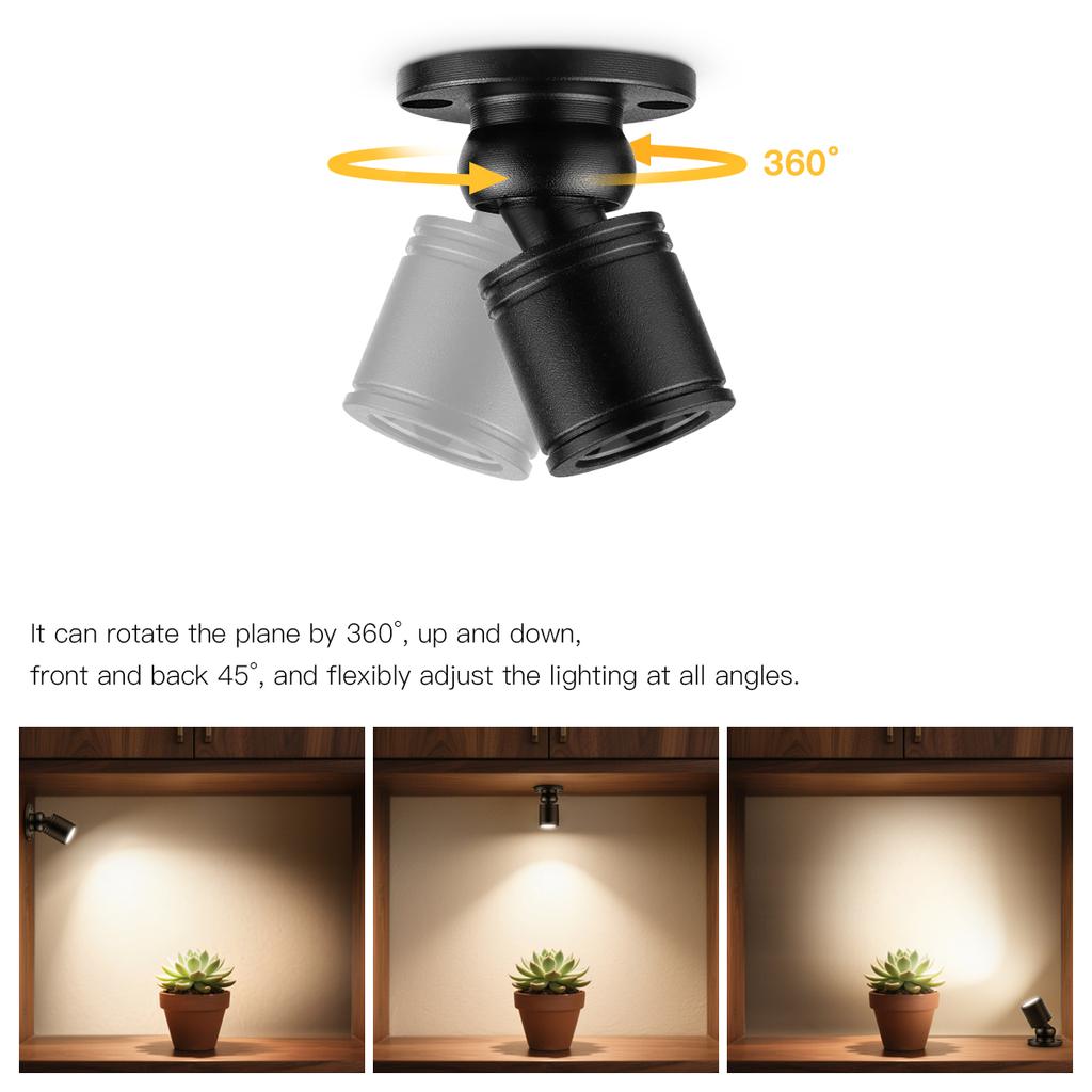 8Colors Mini Spot Light 1W Rotatable iling Lamp 5V USB Powered Downlight for Model Display Counter Wine Case Ambinet Lighting