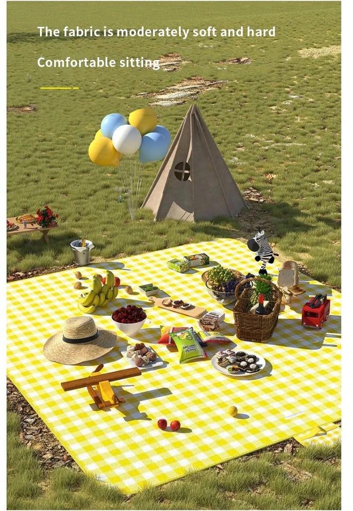 Lightweight Handbag Picnic Sheet Leisure Sheet for Mountain Outdoor Cherry Blossom Viewing 150cm X Type/portable (checkered Pattern) Swimming, Parks,